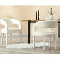 Set Of 2, Modern Dining Chairs Upholstered Kitchen & Dining Room Chairs Kitchen Chairs with Arms\u002FOpen Back Comfy Accent Chairs for Living Room\u002FBedroom