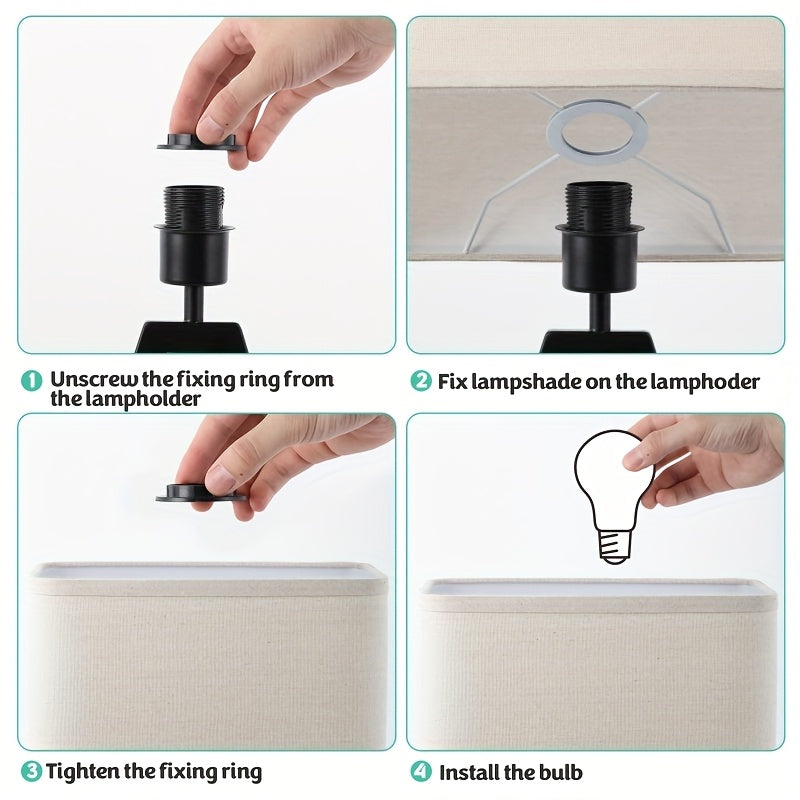 Touch Control Table Lamps Set Of 2, 3-Way Dimmable Bedside Nightstand Lamps with Dual USB Ports And 2-Prong AC Outlet for Bedroom Living Room Dorm Office, Bulbs Included