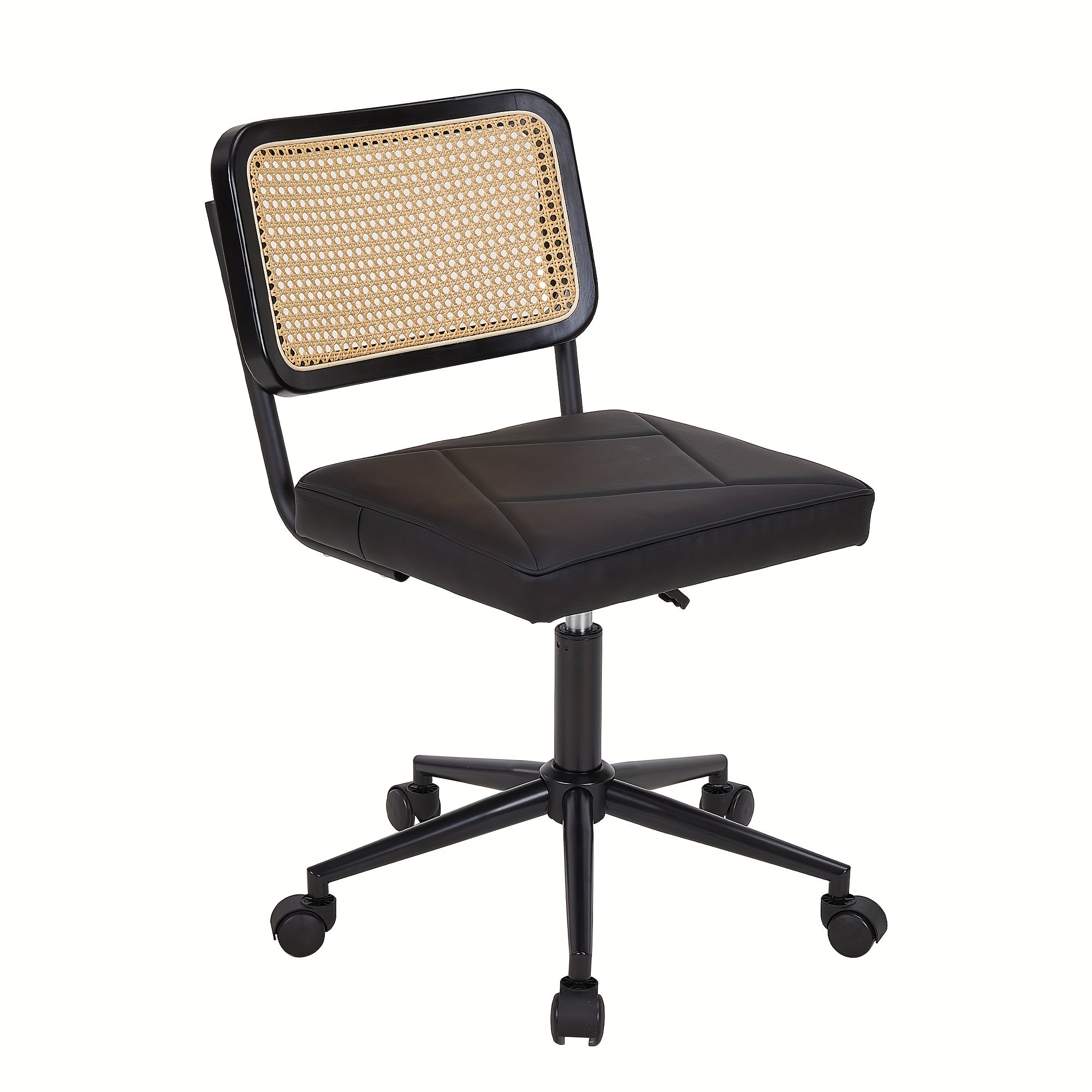 Swivel Upholstery Adjustable Height Home Office Chair, Ergonomic Armless Chairs