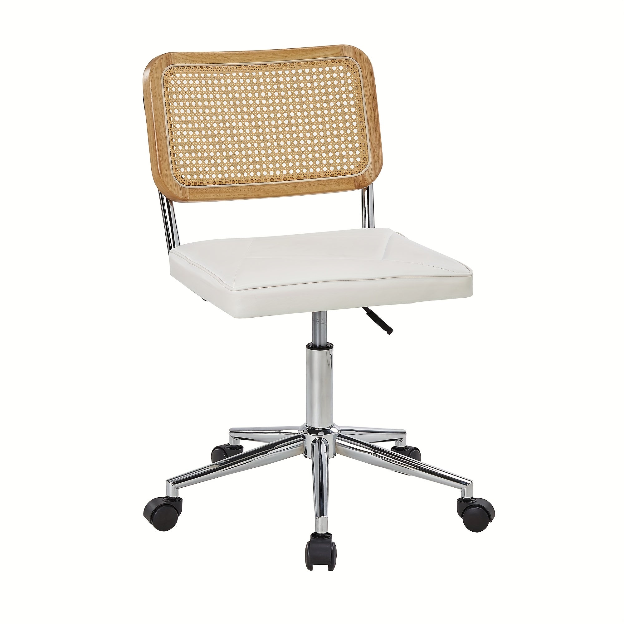 Swivel Upholstery Adjustable Height Home Office Chair, Ergonomic Armless Chairs