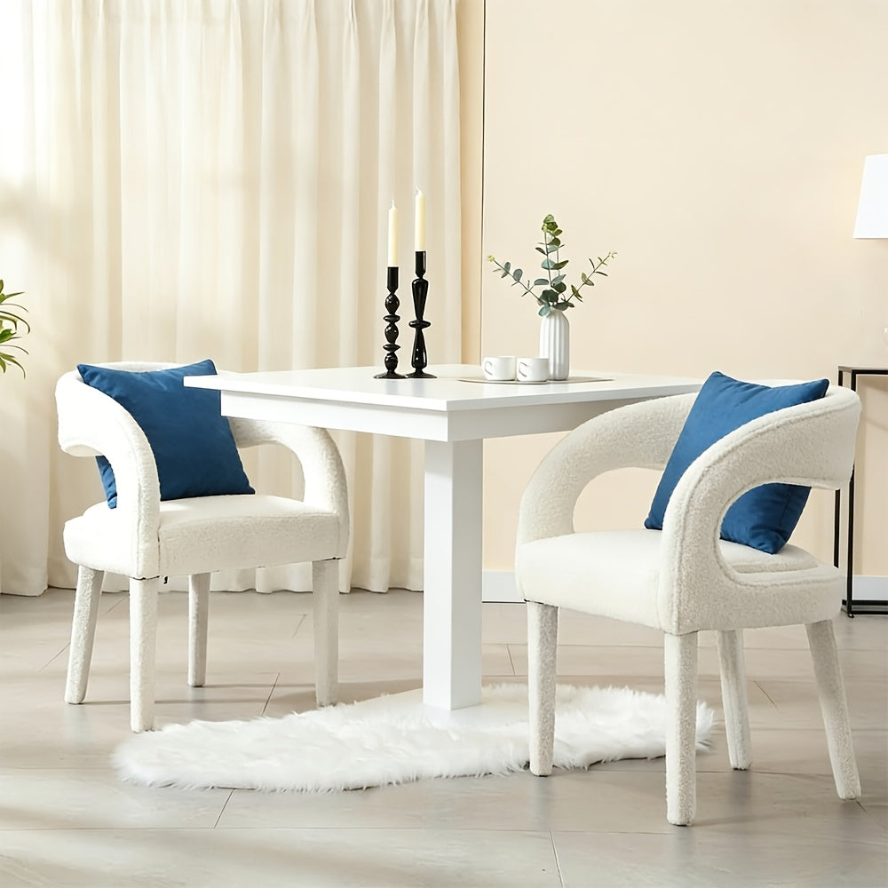 Set Of 2, Modern Dining Chairs Upholstered Kitchen & Dining Room Chairs Kitchen Chairs with Arms\u002FOpen Back Comfy Accent Chairs for Living Room\u002FBedroom
