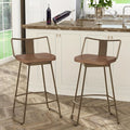 Swivel Metal Bar Stools Set Of 2 With Back Counter Height Barstools Kitchen Island Counter Stool Dining Chairs